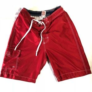 🏄🏾Mens Merona Board Shorts Red - Small